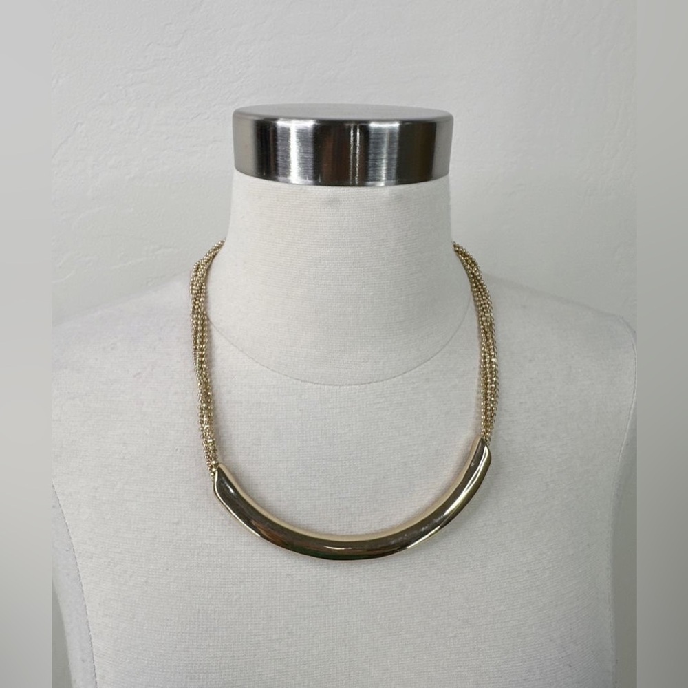 Chicos Bar & Chain Collar Necklace